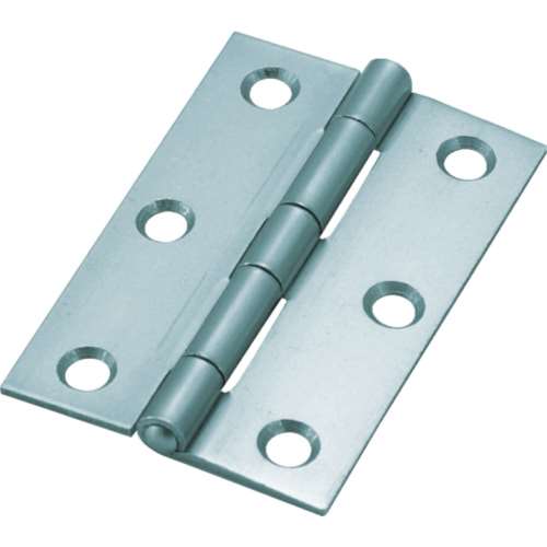 ■トラスコ中山(TRUSCO)　スチール製厚口蝶番　シルバー塗装仕上げ　全長７６ｍｍ  888-76SV  (10ｺｲﾘｼﾙﾊﾞｰﾄｿｳﾋﾞｽﾂｷ)