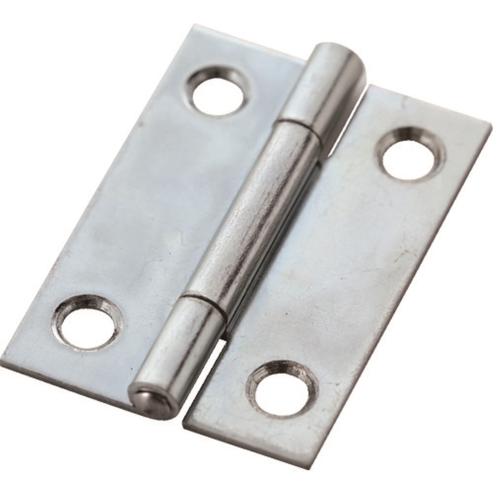 ■トラスコ中山(TRUSCO)　スチール製薄口普通蝶番　三価クロムメッキ仕上げ　全長３１．５ｍｍ　５５０－３２ＵＮＣＲ　（１袋１０個入りビスナシ　ユニクロ） ５５０－３２ＵＮＣＲ （１袋１０個入りビスナシ　ユニクロ）