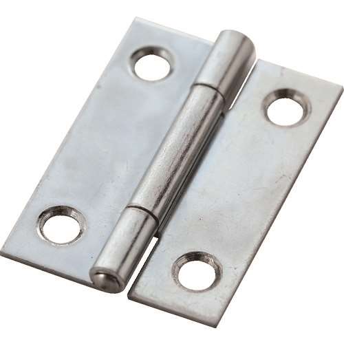 ■トラスコ中山(TRUSCO)　スチール製薄口普通蝶番　三価クロムメッキ仕上げ　全長３１．５ｍｍ　５５０‐３２ＵＮＣＲ　（１袋１０個入りビスナシ　ユニクロ）