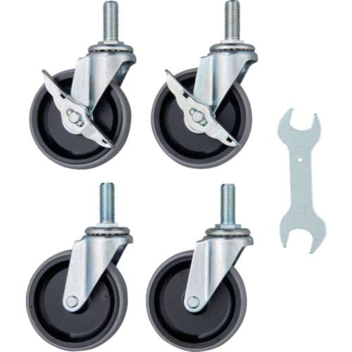 ■トラスコ中山(TRUSCO)　クリーンフレックス用キャスターセット１００φＮＵ車輪　鉄金具  CFL-NU100SET