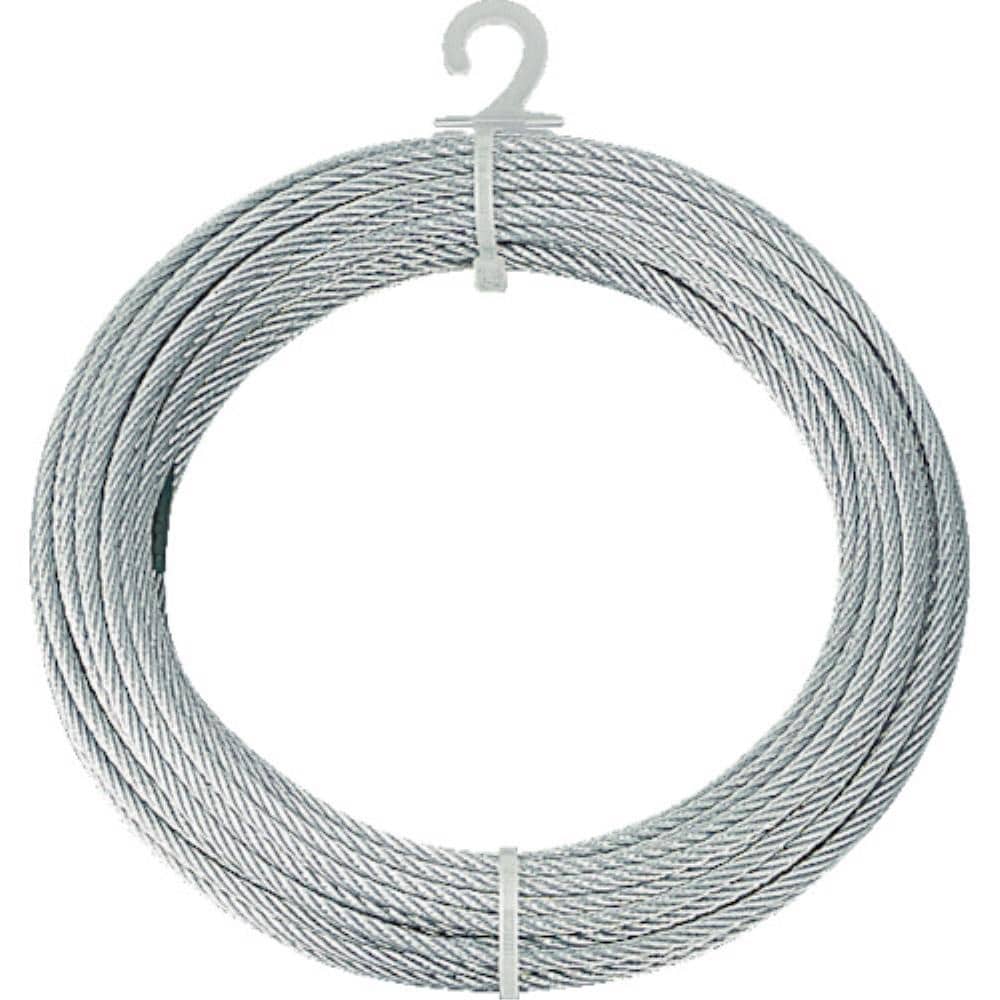 ■トラスコ中山(TRUSCO)　メッキ付ワイヤーロープ　Φ４ｍｍＸ１０ｍ  CWM-4S10  (4MMX10M) CWM-4S10 (4MMX10M)