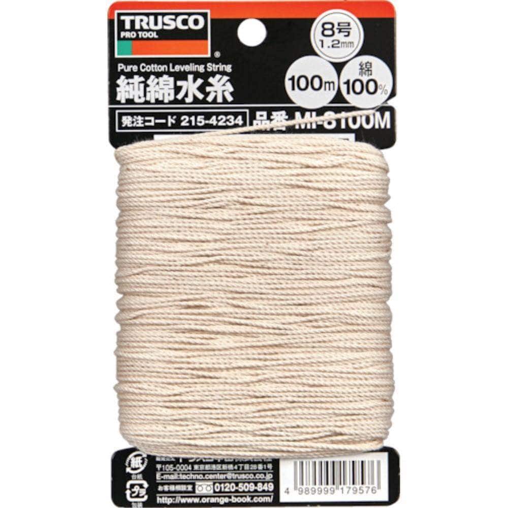 ■トラスコ中山(TRUSCO)　純綿水糸　線径１．２ｍｍ　１００ｍ巻  MI-8100M  (8ｺﾞｳ 100M) MI-8100M (8ｺﾞｳ 100M)
