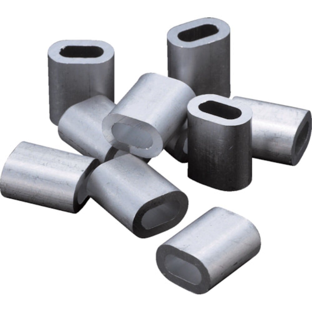 ■トラスコ中山(TRUSCO)　アルミスリーブ　適合ワイヤ径５．０ｍｍ　１０個入  AS-5 (10ｺｲﾘ) AS-5 (10ｺｲﾘ)