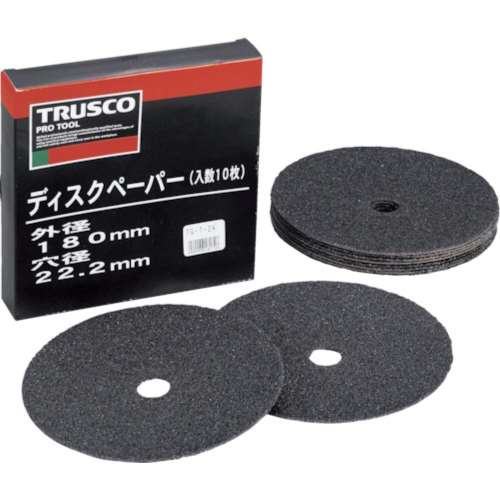 ■トラスコ中山(TRUSCO)　ディスクペーパー７型　Φ１８０Ｘ２２．２　＃１４　１０枚入　TG7-14