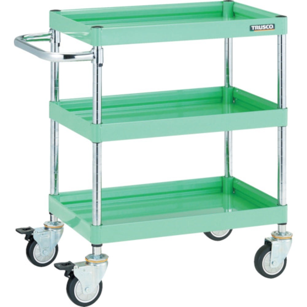 ■トラスコ中山(TRUSCO)　ファルコンワゴン９００Ｘ６００　ウレタン車輪　ＹＧ色  FAW-793U-YG FAW-793U-YG