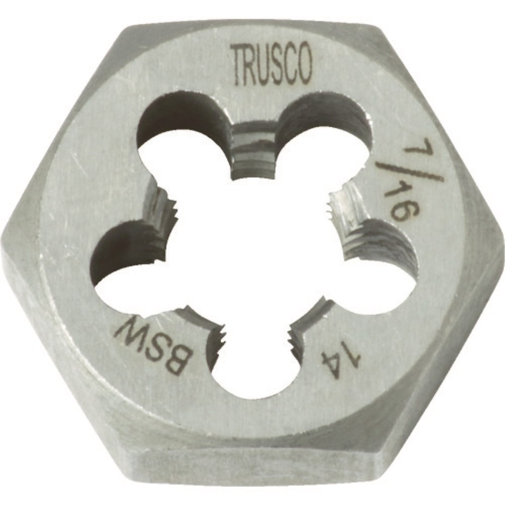 ■トラスコ中山(TRUSCO)　六角サラエナットダイス　Ｗ７／１６－１４  TD6-7/16W14 TD6-7/16W14