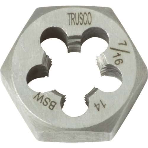 ■トラスコ中山(TRUSCO)　六角サラエナットダイス　Ｗ７／１６‐１４  TD6-7/16W14
