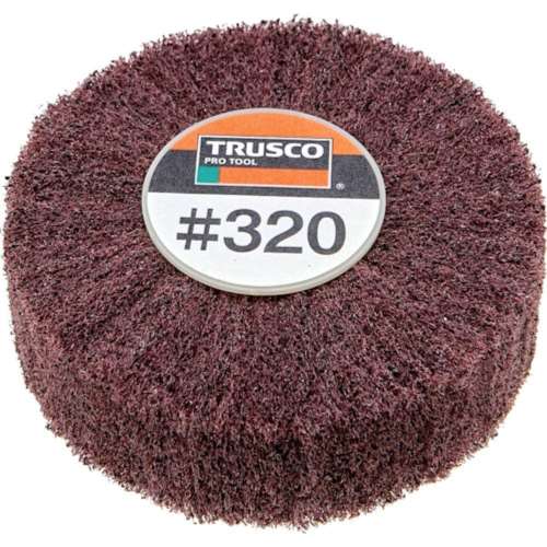 ■トラスコ中山(TRUSCO)　スピンねじ式ナイロンホイール外径４０×厚２５　３２０＃　５個入　UFNS425-320