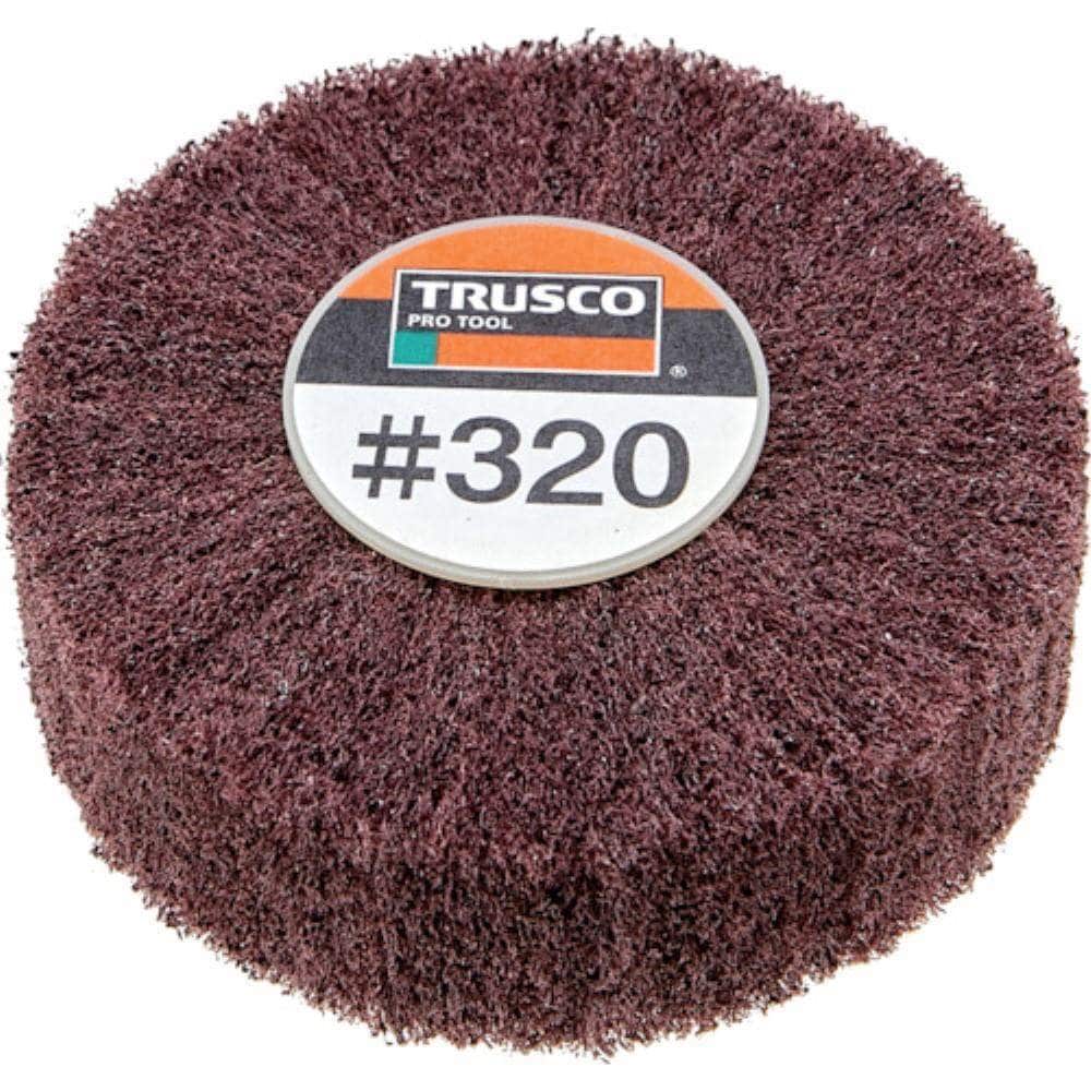 ■トラスコ中山(TRUSCO)　スピンねじ式ナイロンホイール外径８０×厚２５　３２０＃　５個入　UFNS825-320 UFNS825-320