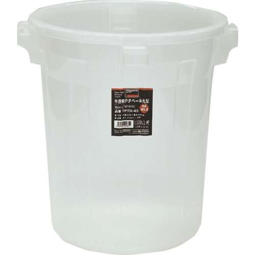■トラスコ中山(TRUSCO)　半透明ＰＰペール丸型９０Ｌ　TPTM-90