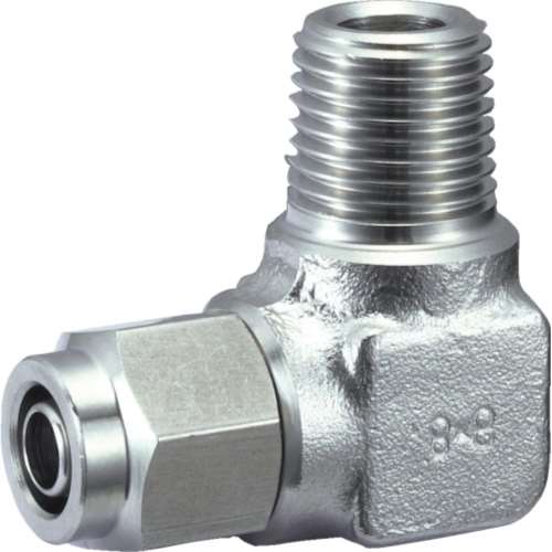 ■トラスコ中山(TRUSCO)　ＳＵＳメイルエルボ　適用チューブ径１０Ｘ８　ねじＲ３／８  TS10-03ML  (R3/8)
