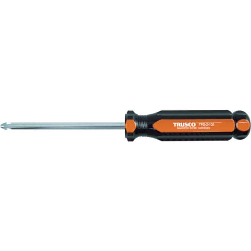 ■トラスコ中山(TRUSCO)　プラスチック柄ドライバーマグネット入り（＋ＮＯ．２Ｘ２００ｍｍ）  TPD-2-200 TPD-2-200