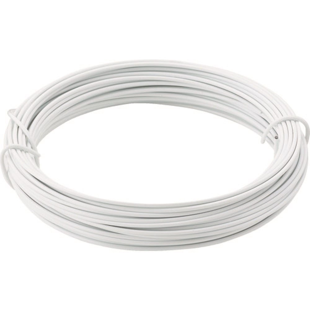 ■トラスコ中山(TRUSCO)　カラー針金　小巻タイプ・１８番手　白　線径１．２ｍｍ  TCWS-12W TCWS-12W