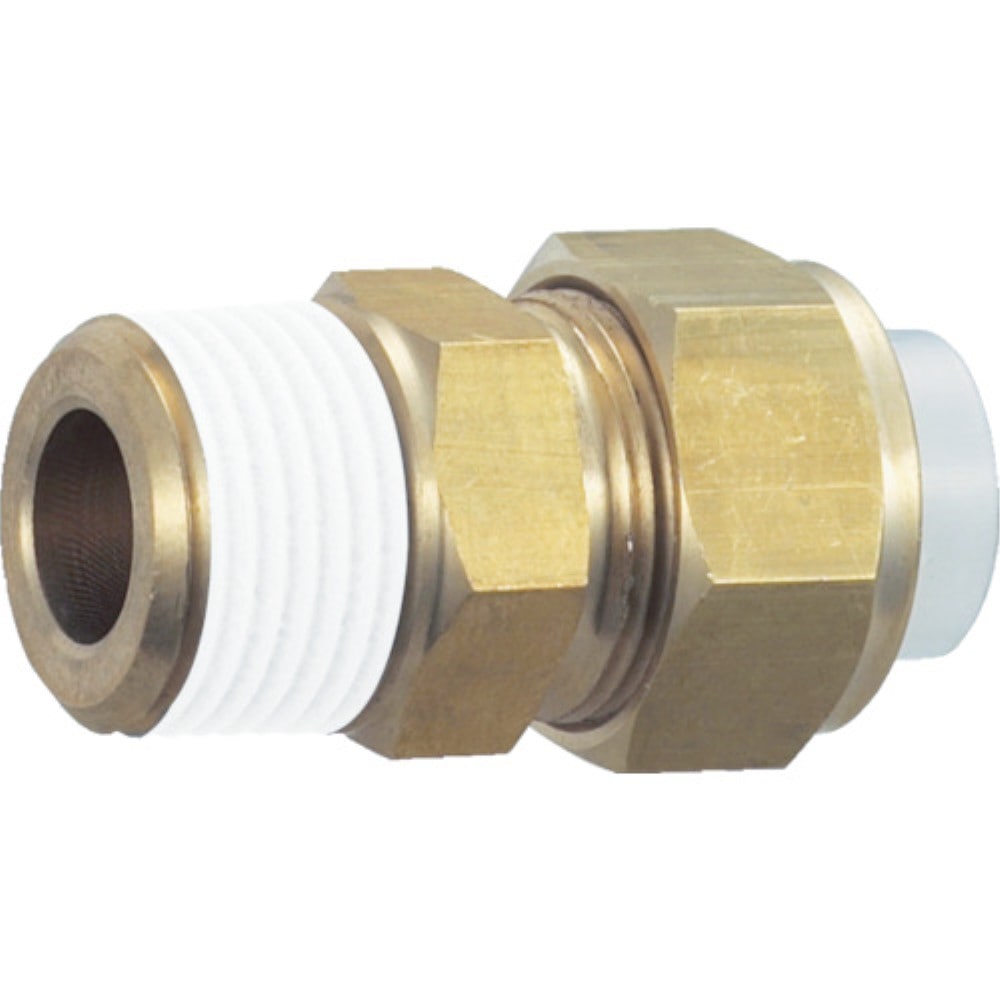 ■トラスコ中山(TRUSCO)　クイックシール継手　コネクタ　Φ６Ｘ４．５　呼びＲ１／４　TS-6X45-02C TS-6X45-02C