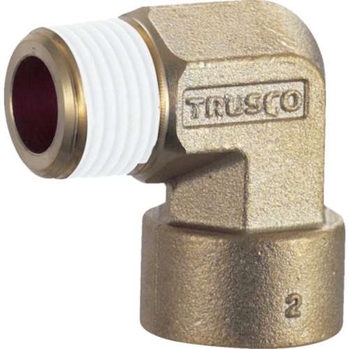 ■トラスコ中山(TRUSCO)　ねじ込み継手　エルボ　Ｒ１／４‐ＲＣ１／４  TN-12L  (R1/4XRC1/4)
