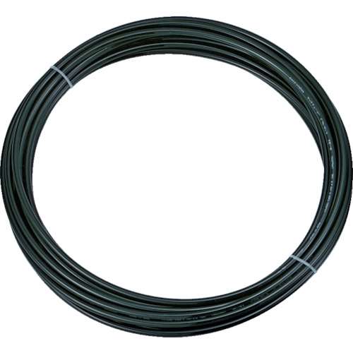 ■トラスコ中山(TRUSCO)　ポリウレタンチューブ　６Ｘ４．０ｍｍ　１０ｍ巻　ブラック　TEN-6-10　BK