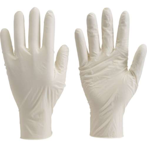 ■トラスコ中山(TRUSCO)　使い捨て極薄手袋　１００枚入　Ｌ　ホワイト　TGL-493L