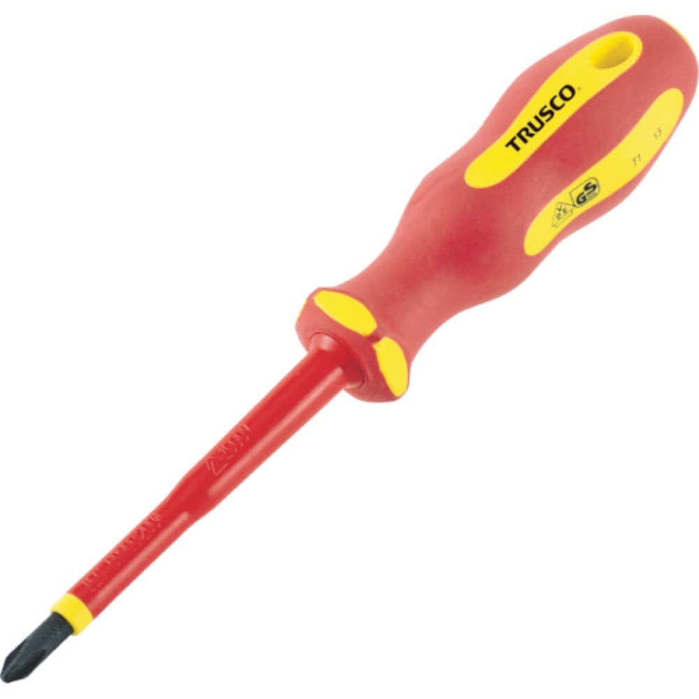 ■トラスコ中山(TRUSCO)　絶縁ドライバー（マグネット入り）（＋ＮＯ．２Ｘ１００ｍｍ）　TZD2100 TZD2100
