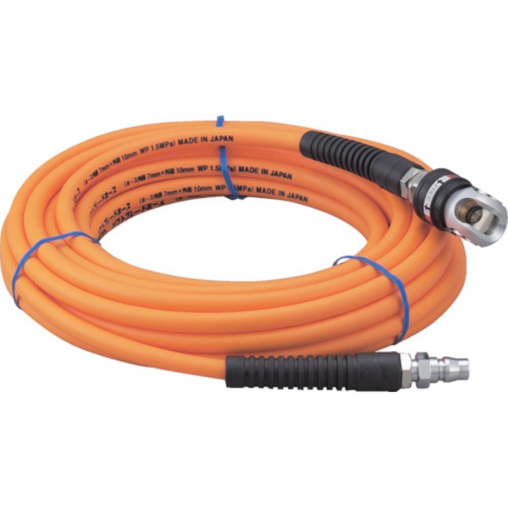 ■トラスコ中山(TRUSCO)　スィングカップリング付エアホース　８．５×１２．５ｍｍ　１０ｍ　TSRC-85-10 TSRC-85-10