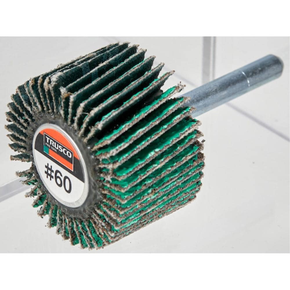 ■トラスコ中山(TRUSCO)　超研削フラップホイール　外径２５Ｘ幅２５Ｘ軸径６　５個入　＃Ｚ６０　HF2525Z60 HF2525Z60
