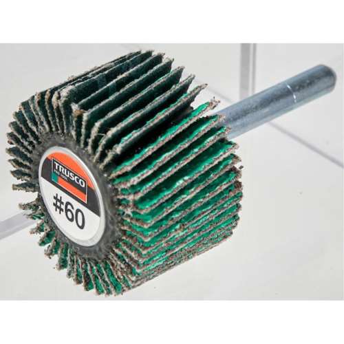 ■トラスコ中山(TRUSCO)　超研削フラップホイール　外径３０Ｘ幅２５Ｘ軸径６　５個入　＃Ｚ４０　HF3025Z40