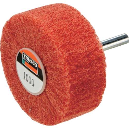 ■トラスコ中山(TRUSCO)　ナイロン軸付ホイール　外径３０Ｘ厚２５Ｘ軸６　５個入　１０００♯　UFN3251000