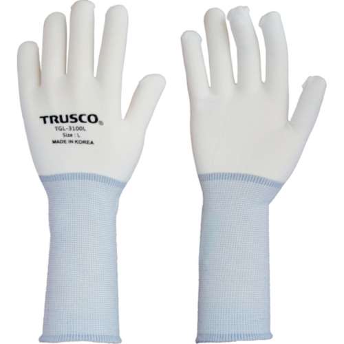 ■トラスコ中山(TRUSCO)　ナイロンインナー手袋ロング（１０双入）　Ｓ　TGL3100L10PS