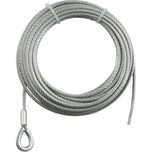 ■トラスコ中山(TRUSCO)　手動ウインチ用ワイヤーΦ８×２０Ｍ用（シンブル入りロック加工）　WWS820