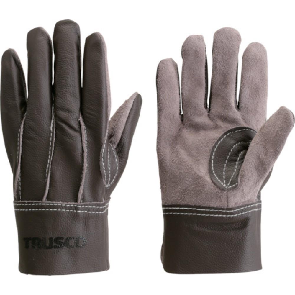 ■トラスコ中山(TRUSCO)　牛本革製手袋　ブラウン　ＬＬ　ＴＫＢＲＬＬ TKBRLL