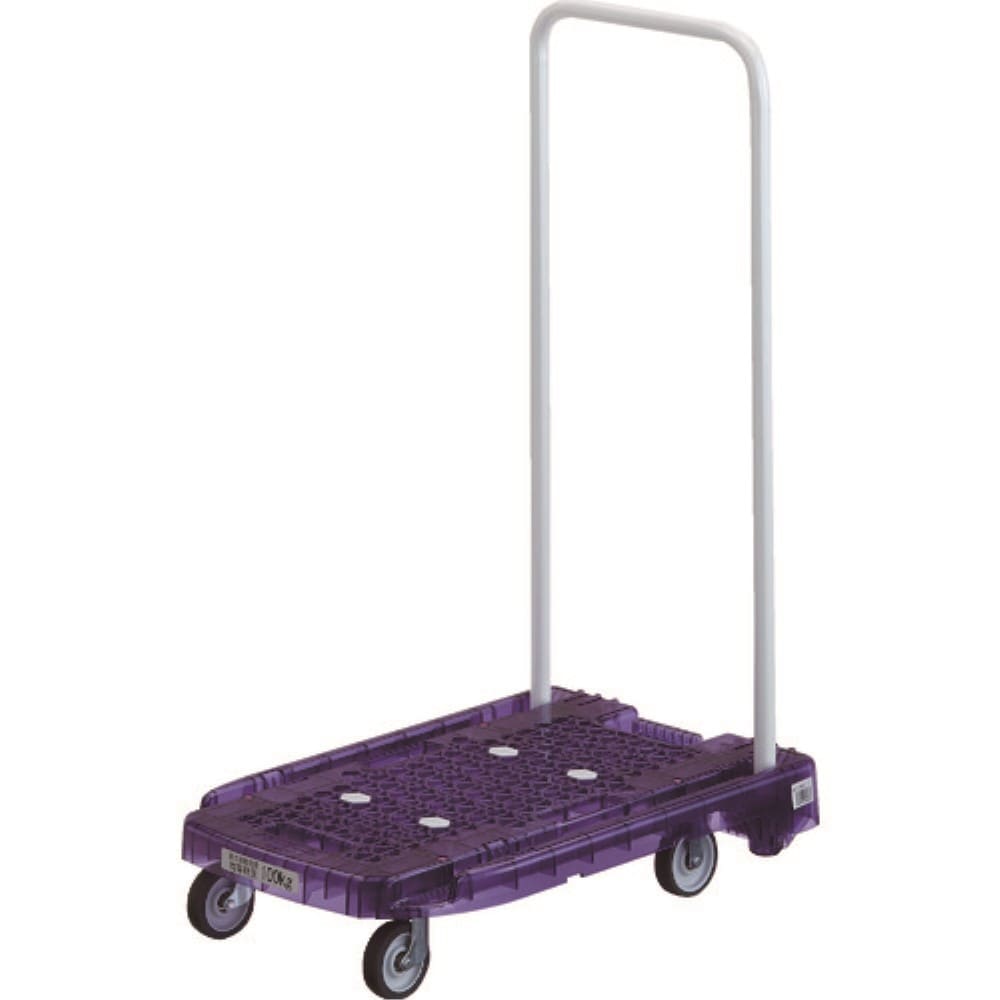 ■トラスコ中山(TRUSCO)　アクロ　ＰＣ製　省音車輪　６００Ｘ３９０　バイオレット透明　ＡＣ１ＰＣＶＩ AC1PCVI