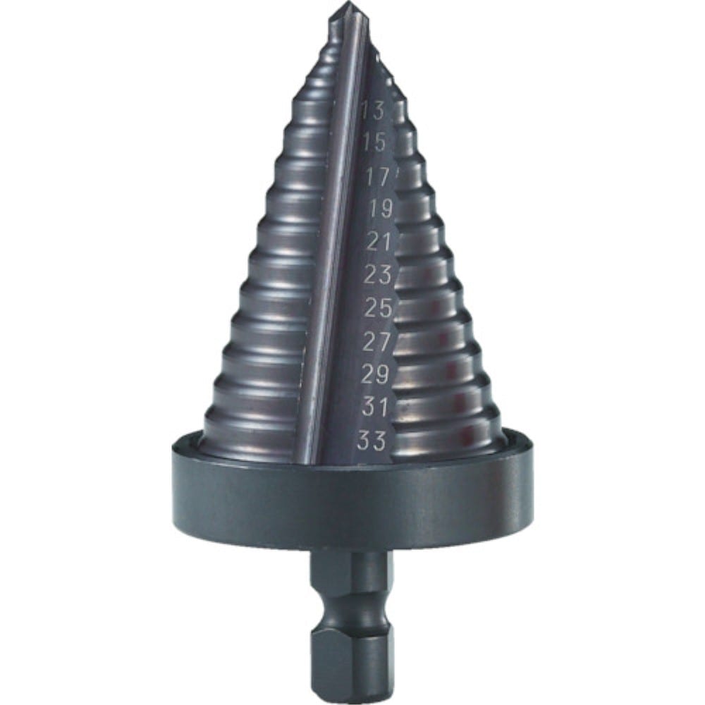 ■トラスコ中山(TRUSCO)　ステップドリル　２枚刃黒染め表面処理　５～３５ｍｍ　段数１３  NMS-35  (ｺﾊﾞﾙﾄﾊｲｽ) NMS-35 (ｺﾊﾞﾙﾄﾊｲｽ)