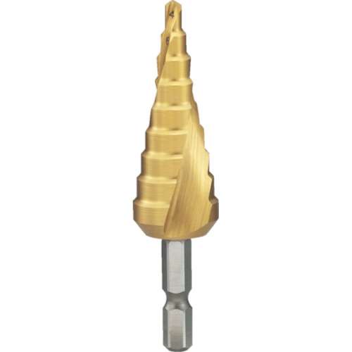 ■トラスコ中山(TRUSCO)　六角軸ステップドリル　２枚刃チタンコーティング　４～１２ｍｍ  TSDSC12