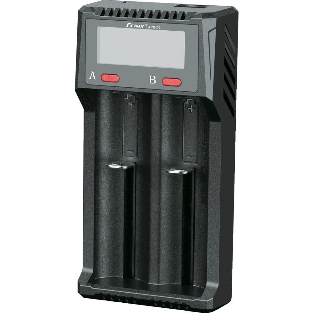 FENIX リチウムイオン充電池専用充電器 ARE-D2 Dシリーズ（デジタルパネル付） 幅62×奥行30×高さ123mm