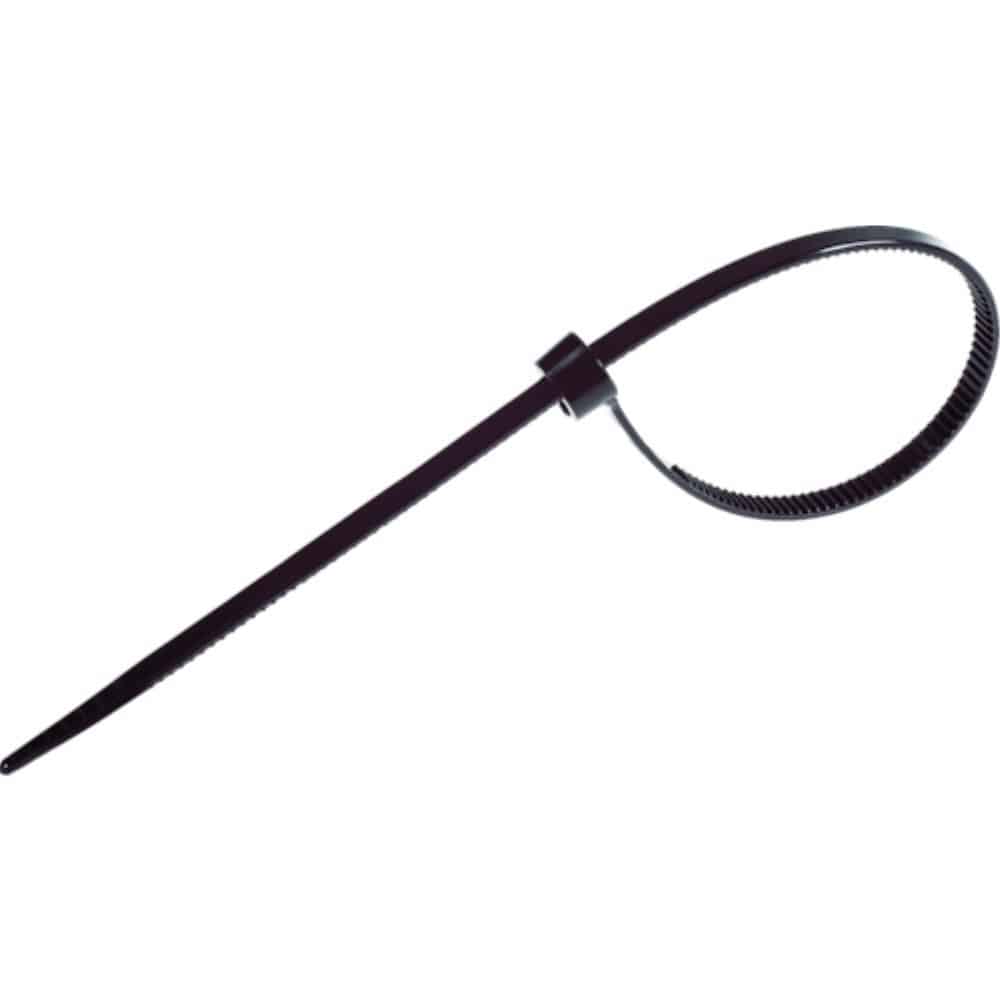 ■ＳａｐｉＳｅｌｃｏ　ケーブルタイ　１．９ｍｍ×１００ｍｍ　最大結束２４ｍｍクロ　ＮＹＬ．３．２１０２ NYL.3.2102