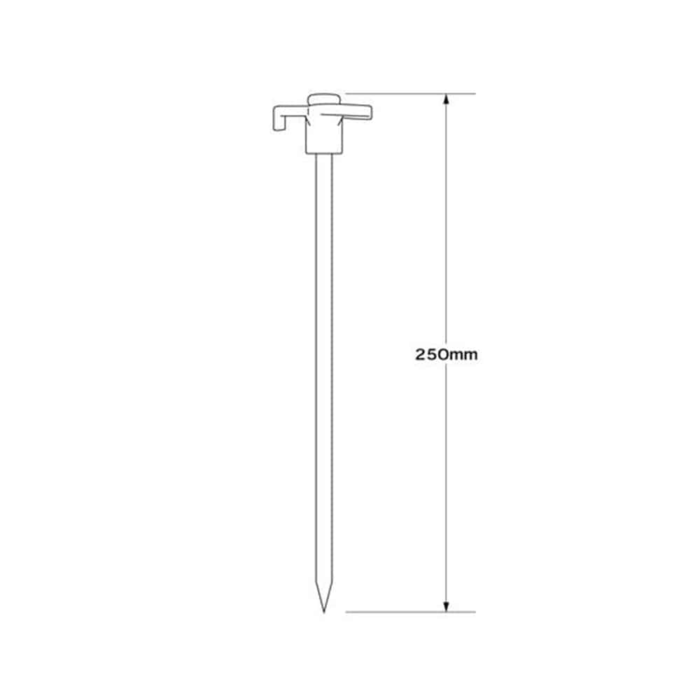 プラスチック付 打込棒250mm緑色