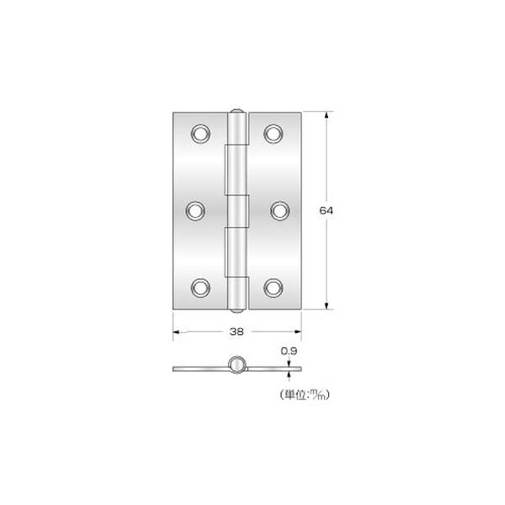 63%OFF!】 ノーブランド ステンレス蝶番 64mm 17515