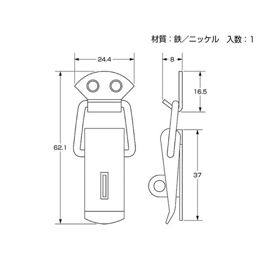 32109 鉄ニッケルパッチン錠P‐21