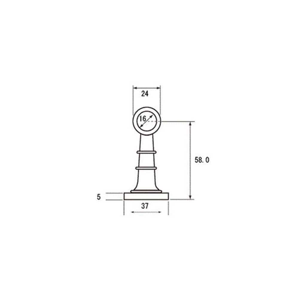 37017首長ブラケット片16mmシール品