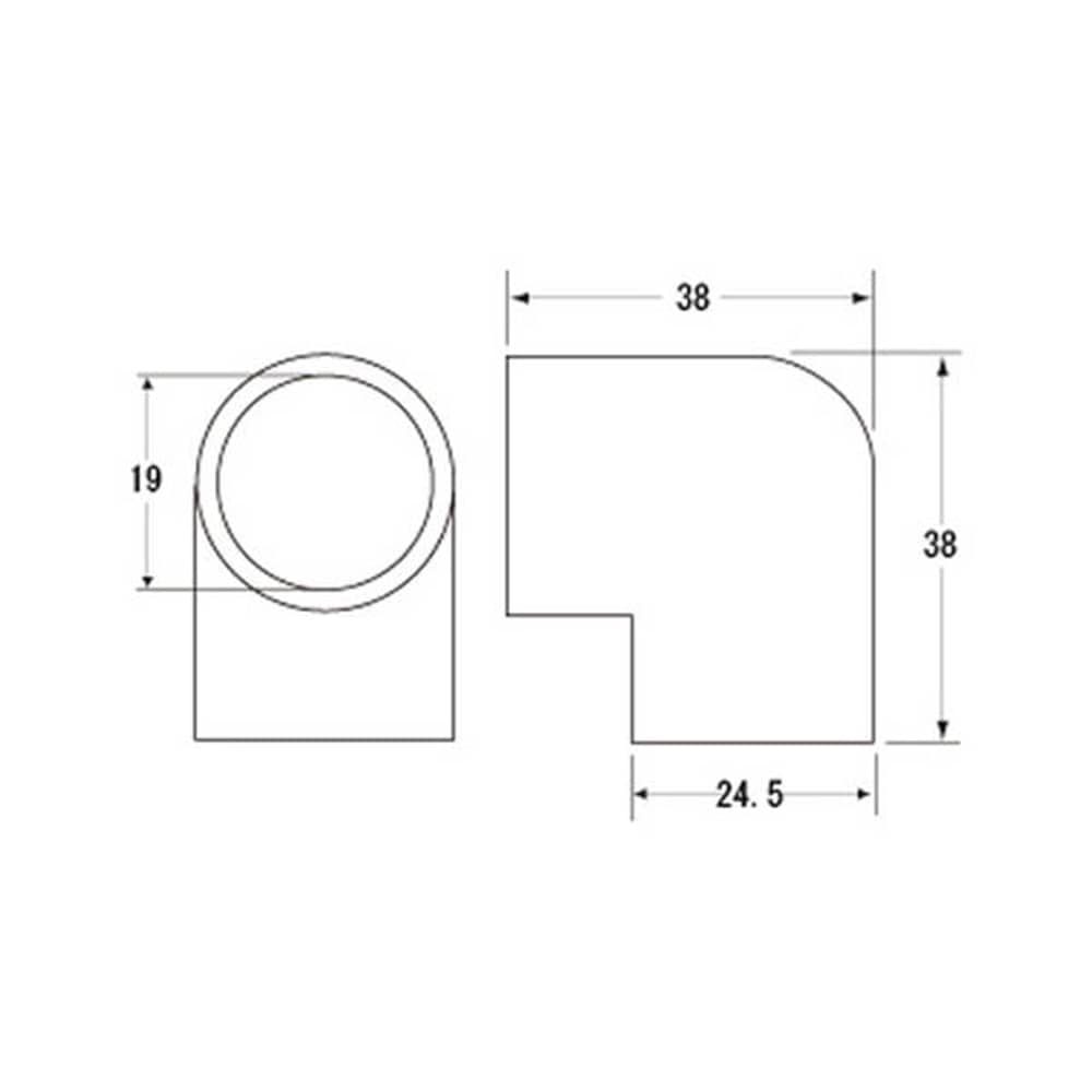 37039 エルボ 19mm