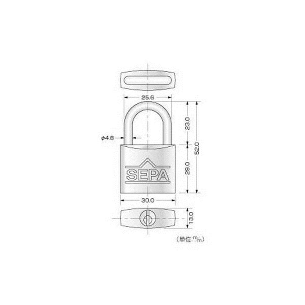 G263ディンプル南京錠30mm同一南京錠2個・鍵3個