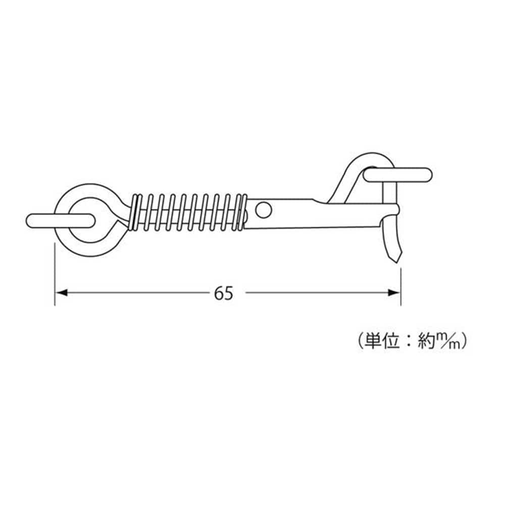 J-458 掛金錠 60mm 3本キー