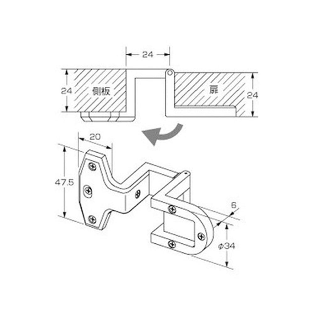 P-679 アングル蝶番 24x24AB