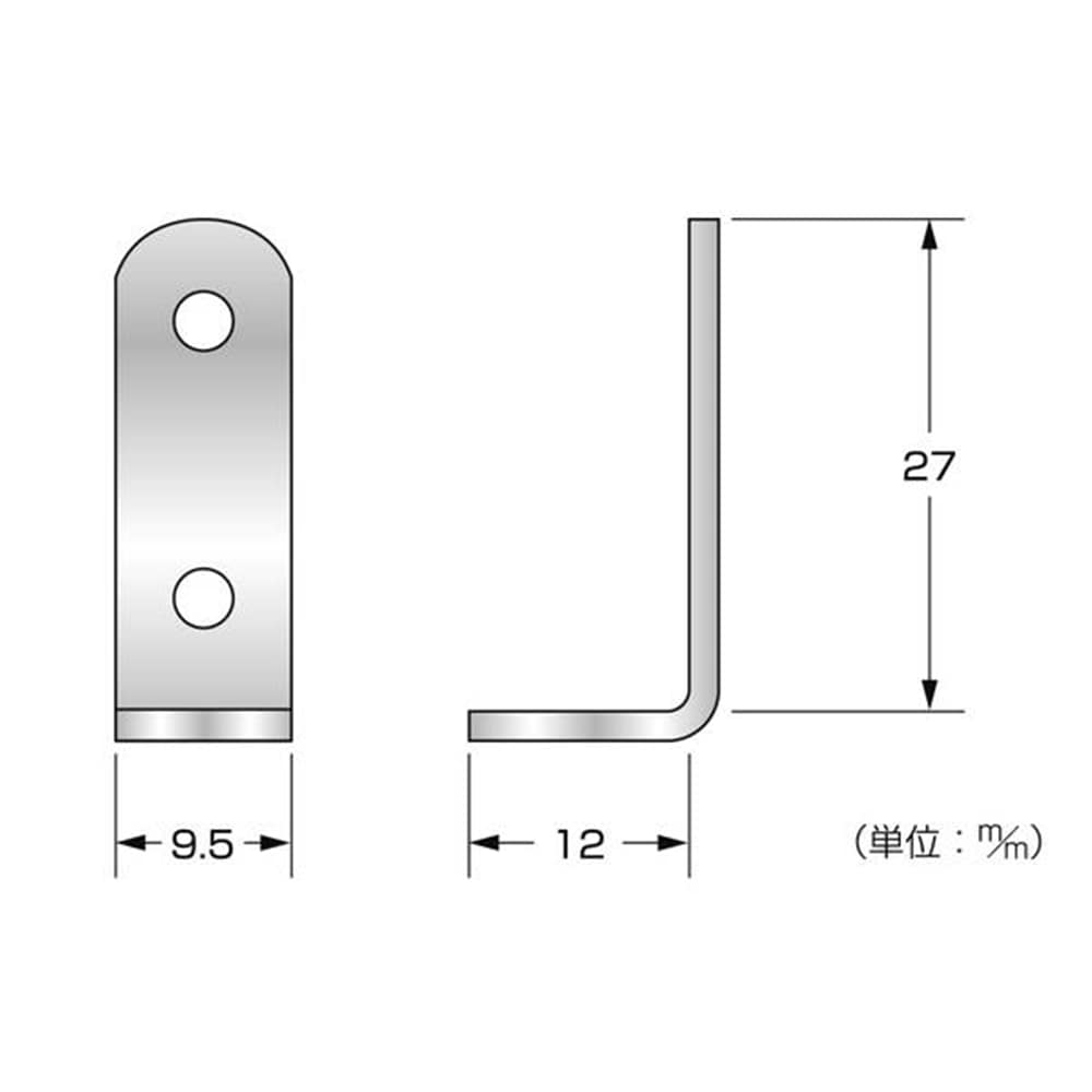 BX-288 ミニ金具 L型12x27mm