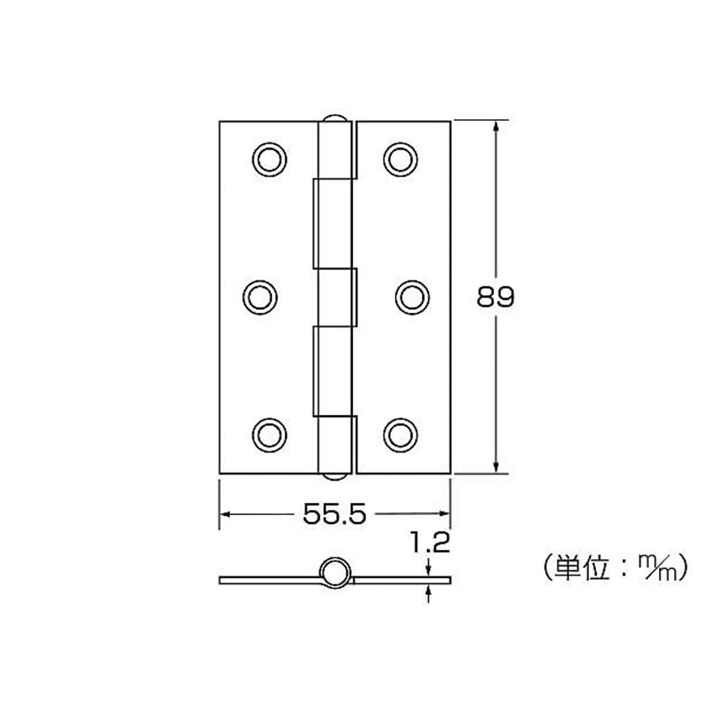 72606 ブロンズ蝶番 89mm 2枚入