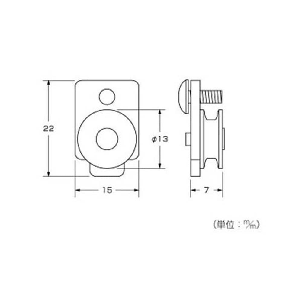 網戸用取替戸車不二FF-0360用2個入