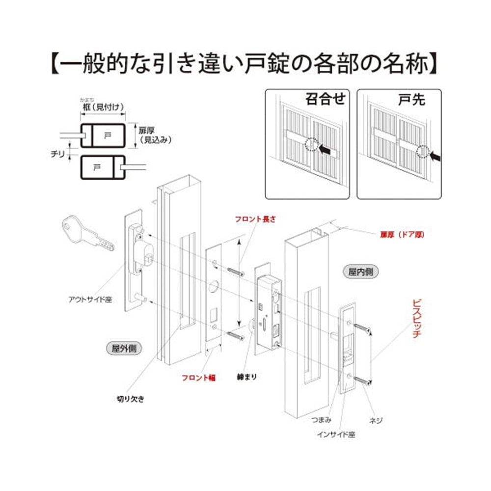 KH-1引違錠YKK.アルコック.立山用