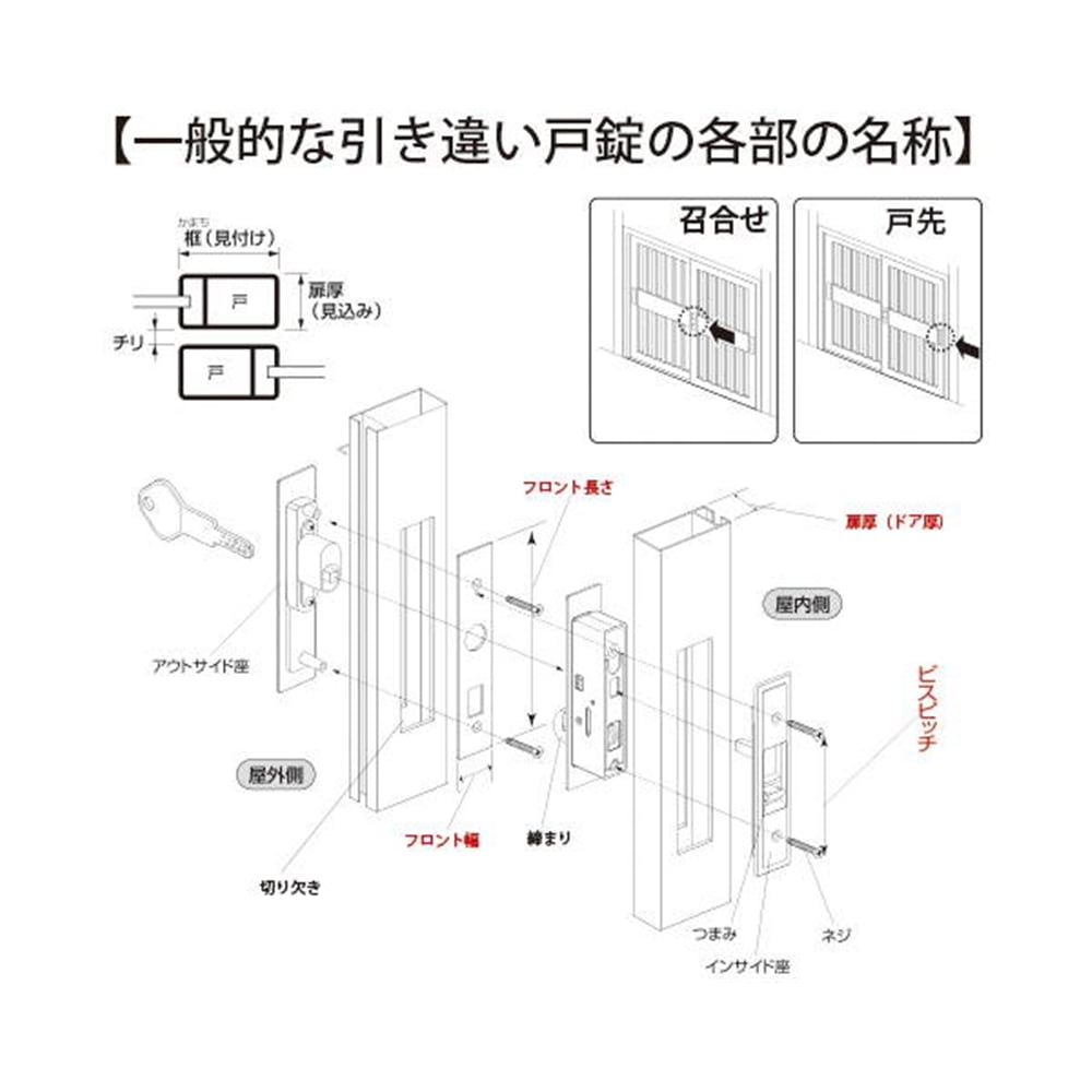 KH-136 引違錠 三協