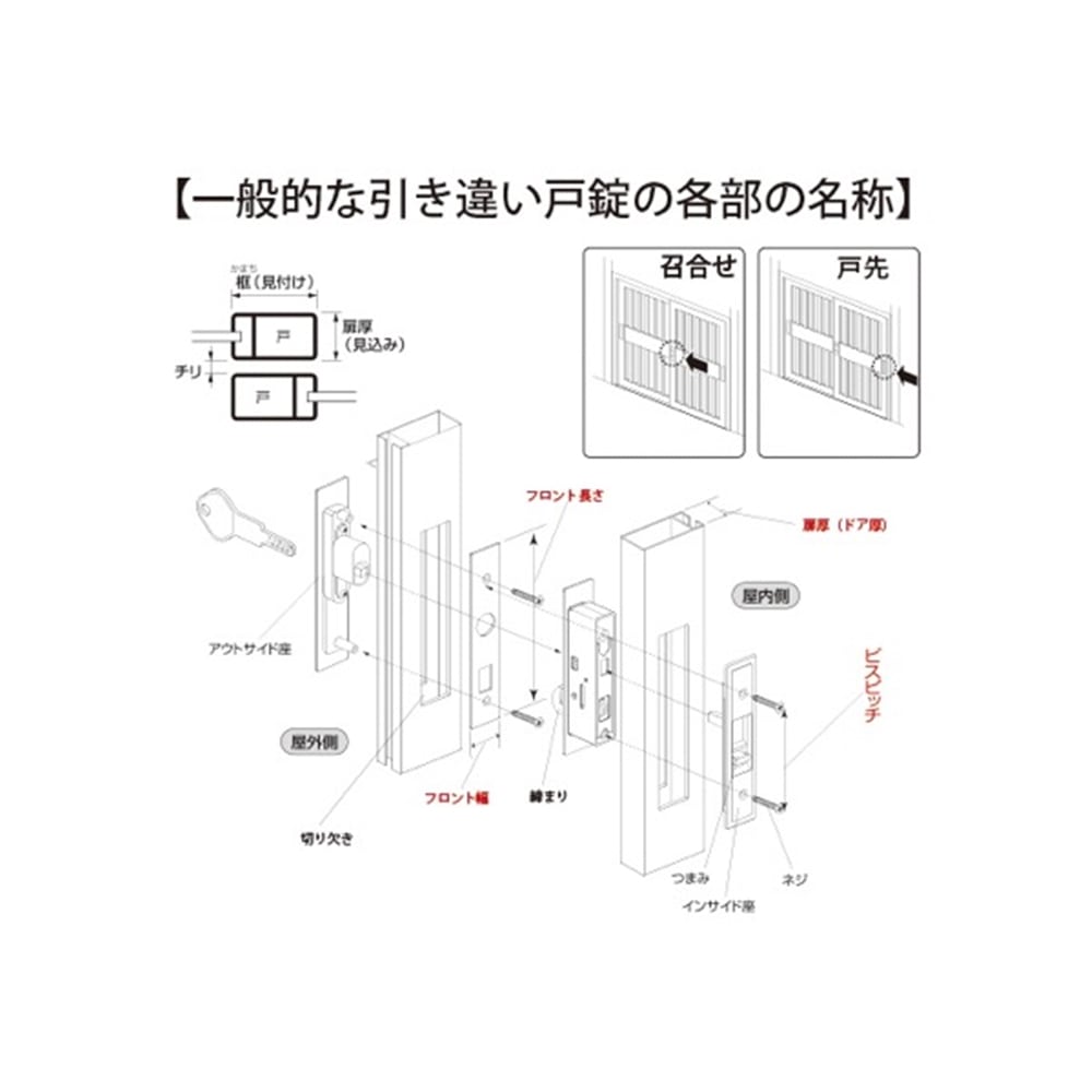 KH-138 引違錠 三協