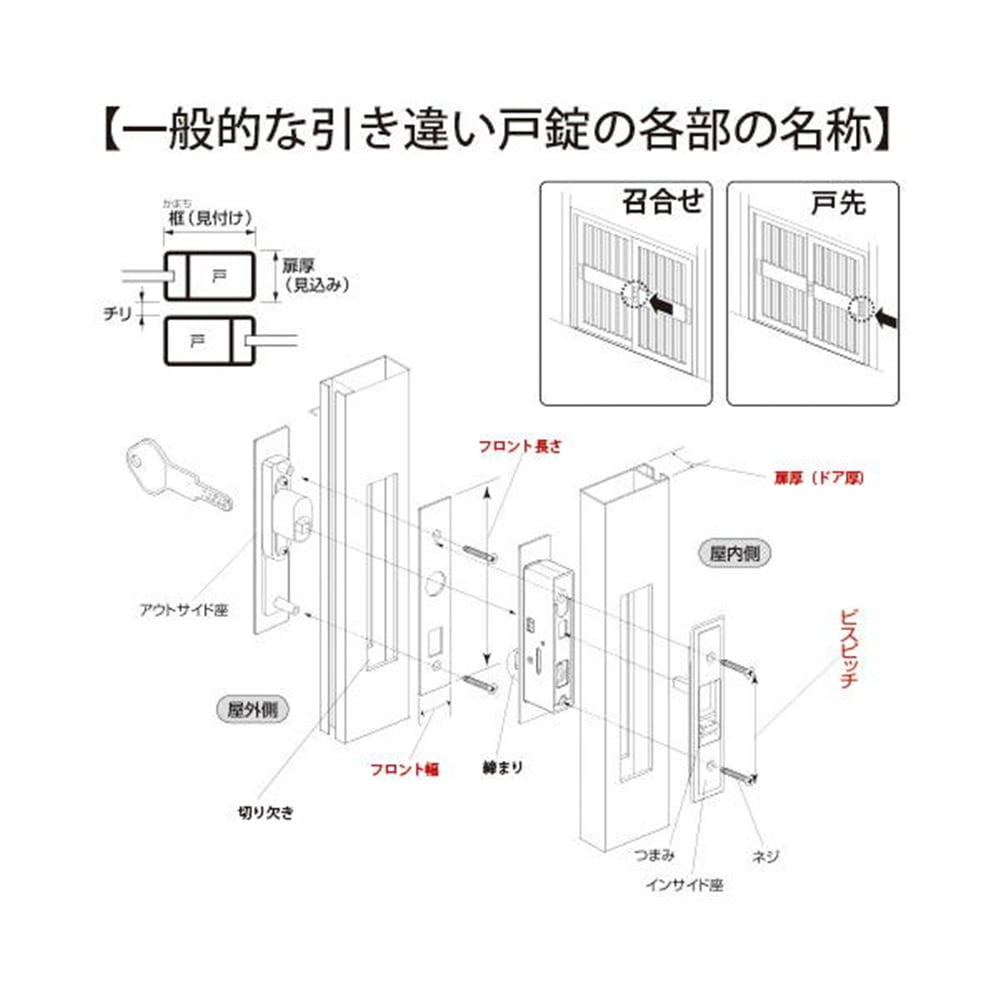 KH-221 引違錠 三協