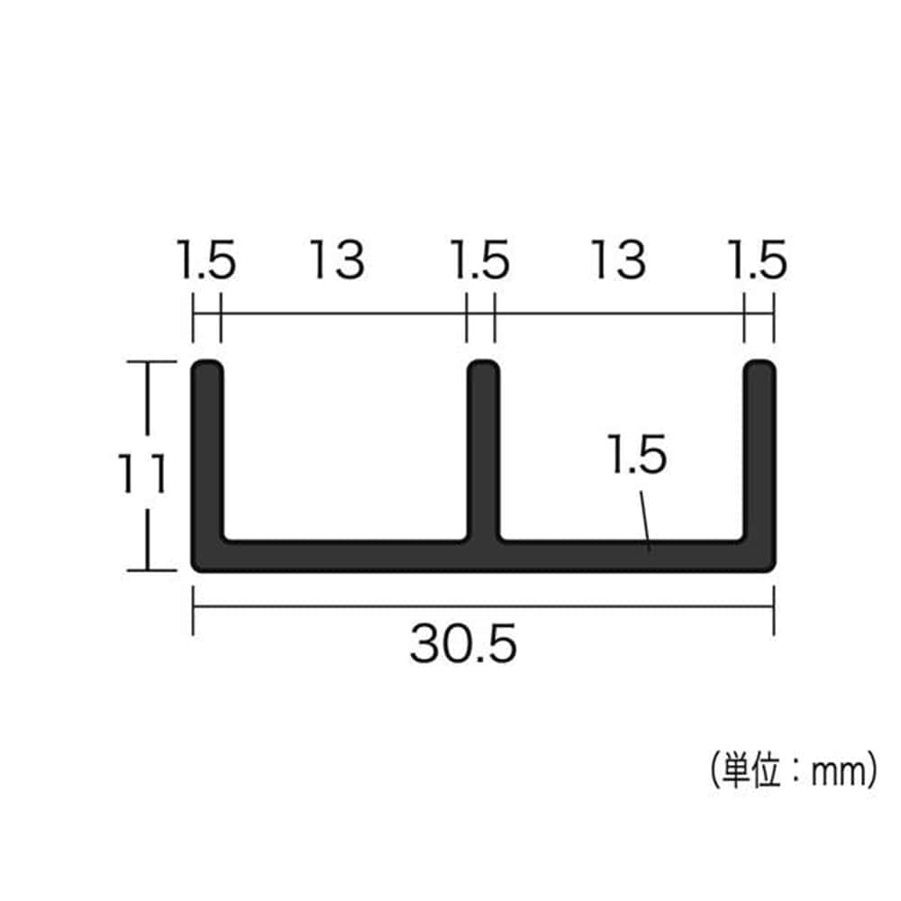 光（Hikari）　ＰＴＬ３０１１　上レール茶　１１×３０．５×９１５ｍｍ